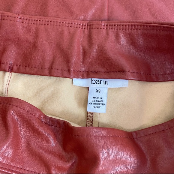 Bar III Mini Skirt Non Leather Winter Christmas Skirt Size Extra Small NWT - Picture 7 of 8